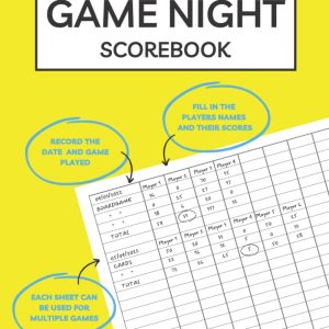 Groot scoreblok met 140 vellen voor bordspellen, kaartspellen en meer!