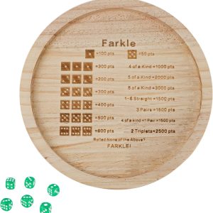 Houten dice trays rond