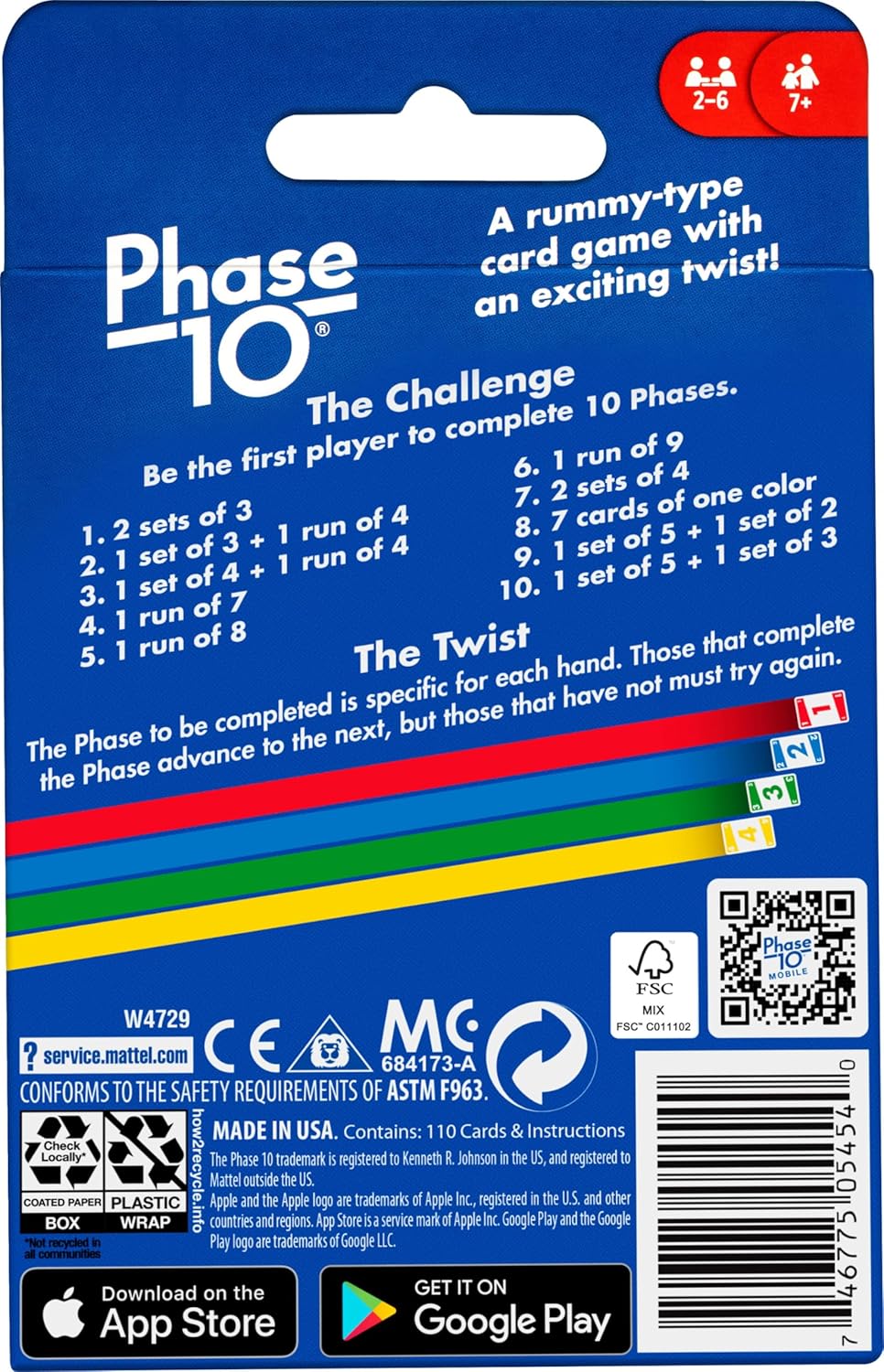 Mattel Games Phase 10-kaart - Image 2
